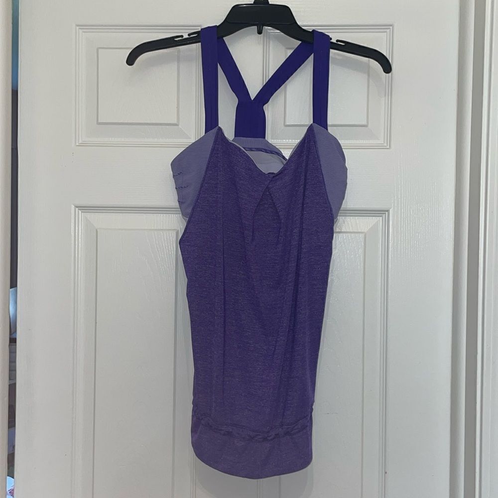 Lululemon No Limits Tank, Purple and White